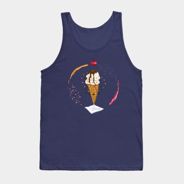 Ice Cream Dream Tank Top by SarahWrightArt